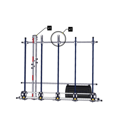 Additional securing pole for Standard Side rack