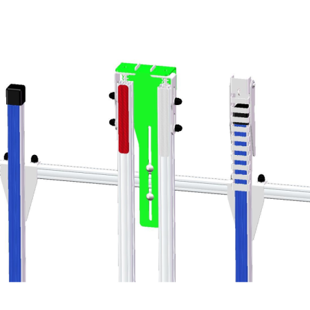 Sistema de guardado para 2 barras de sujeción suplementarias para portacargas lateral Standard