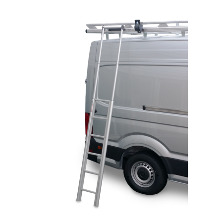 6-step telescopic ladder with storage